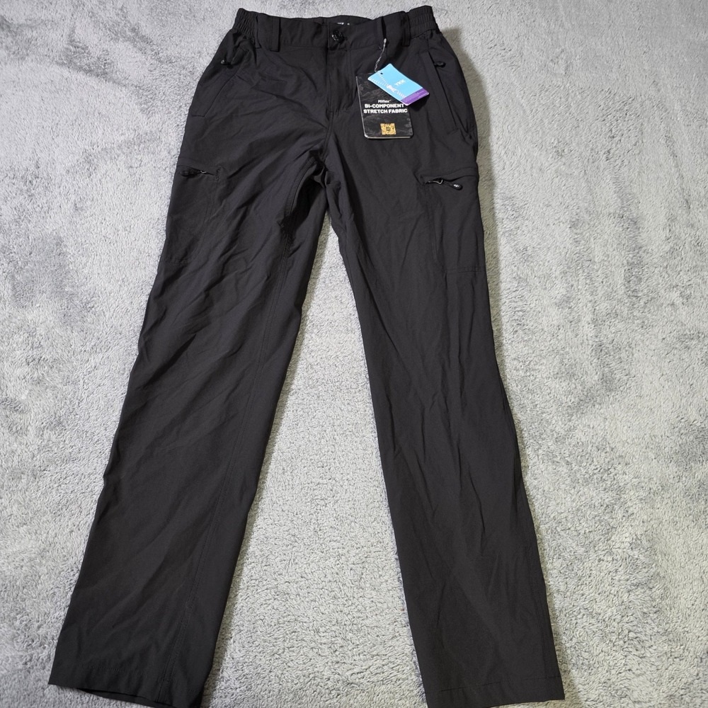 MIER Womens 6 Hiking Cargo Pants Black Miflex Stretch Water Resistant Outdoor